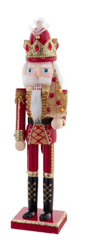 15" Red & Gold Nutcrackers, 2 Assorted