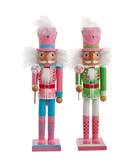 15" Pastel Soldier Nutcrackers, 2 Assorted