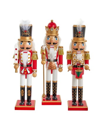 15" Red and White Soldier/King