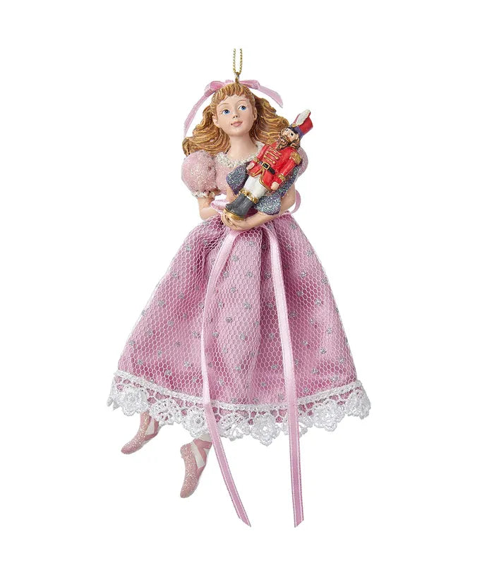 Clara Holding Nutcracker Ornament