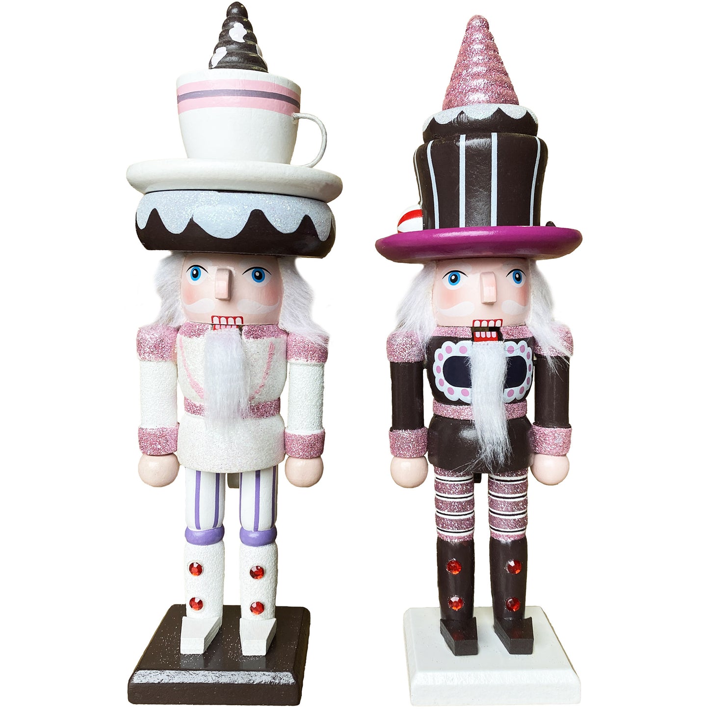 10″ Dessert Time Nutcrackers, 2 Assorted