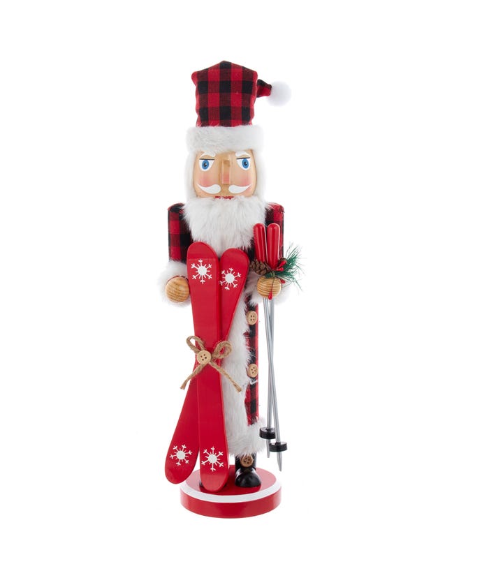 15" Santa Ski Nutcracker