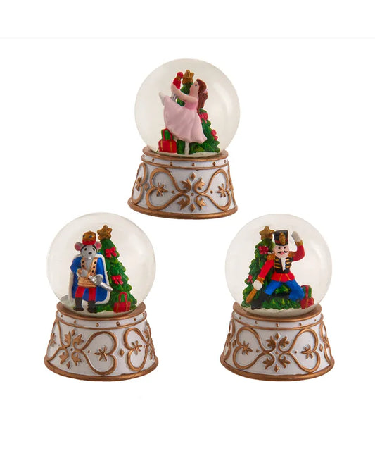 Nutcracker Ballet Mini Snow Globes, 3 Assorted