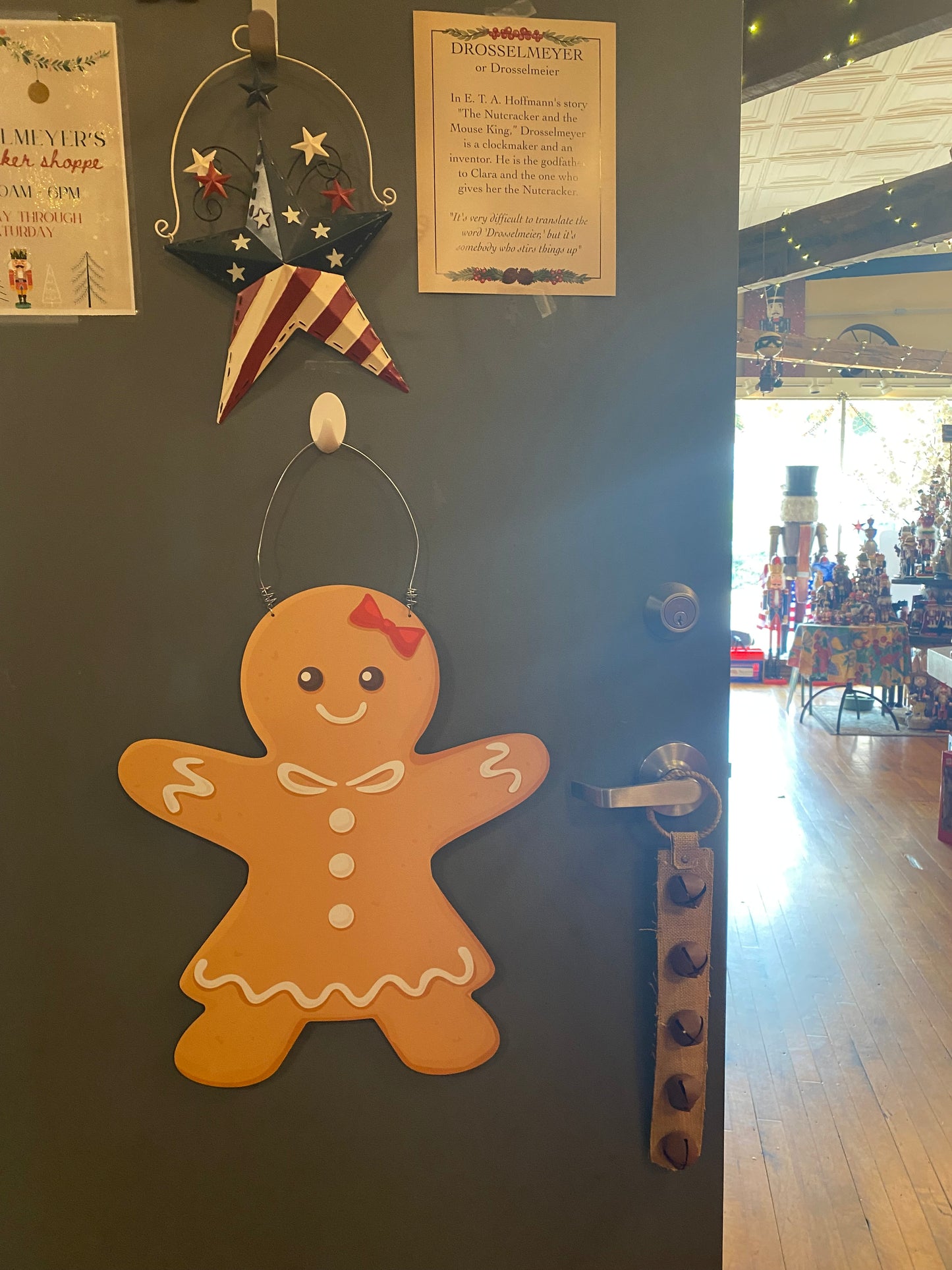 Outdoor metal art gingerbread man or girl