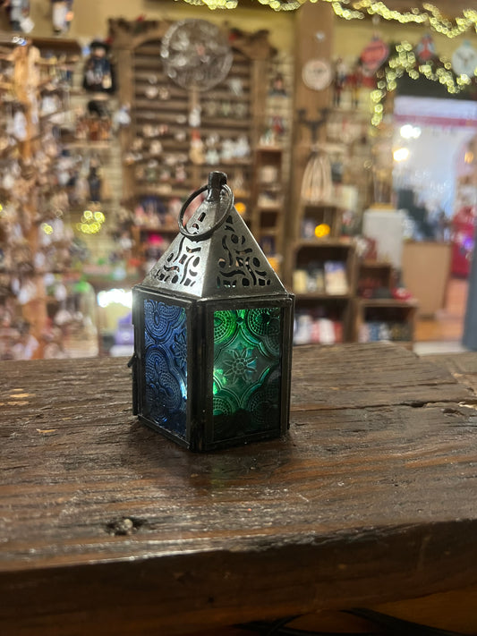 Green/Blue Tea Light Lantern