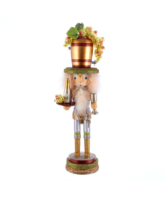 19.5" Hollywood Wine Hat Nutcracker