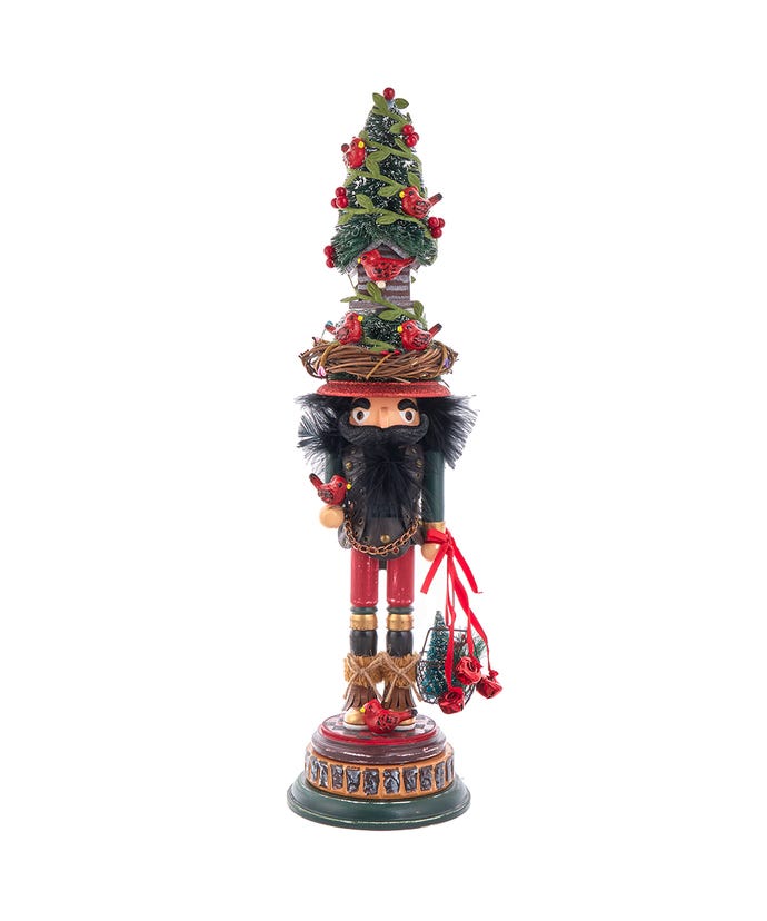 19.5" Hollywood Nutcrackers™ Cardinal In Tree Hat Nutcracker
