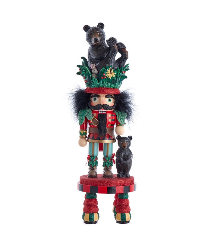 18" Hollywood Black Bear Hat Nutcrackr