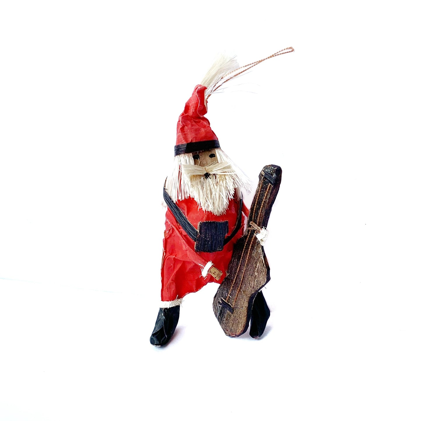 Kenya Santa w/ Instrument Ornament