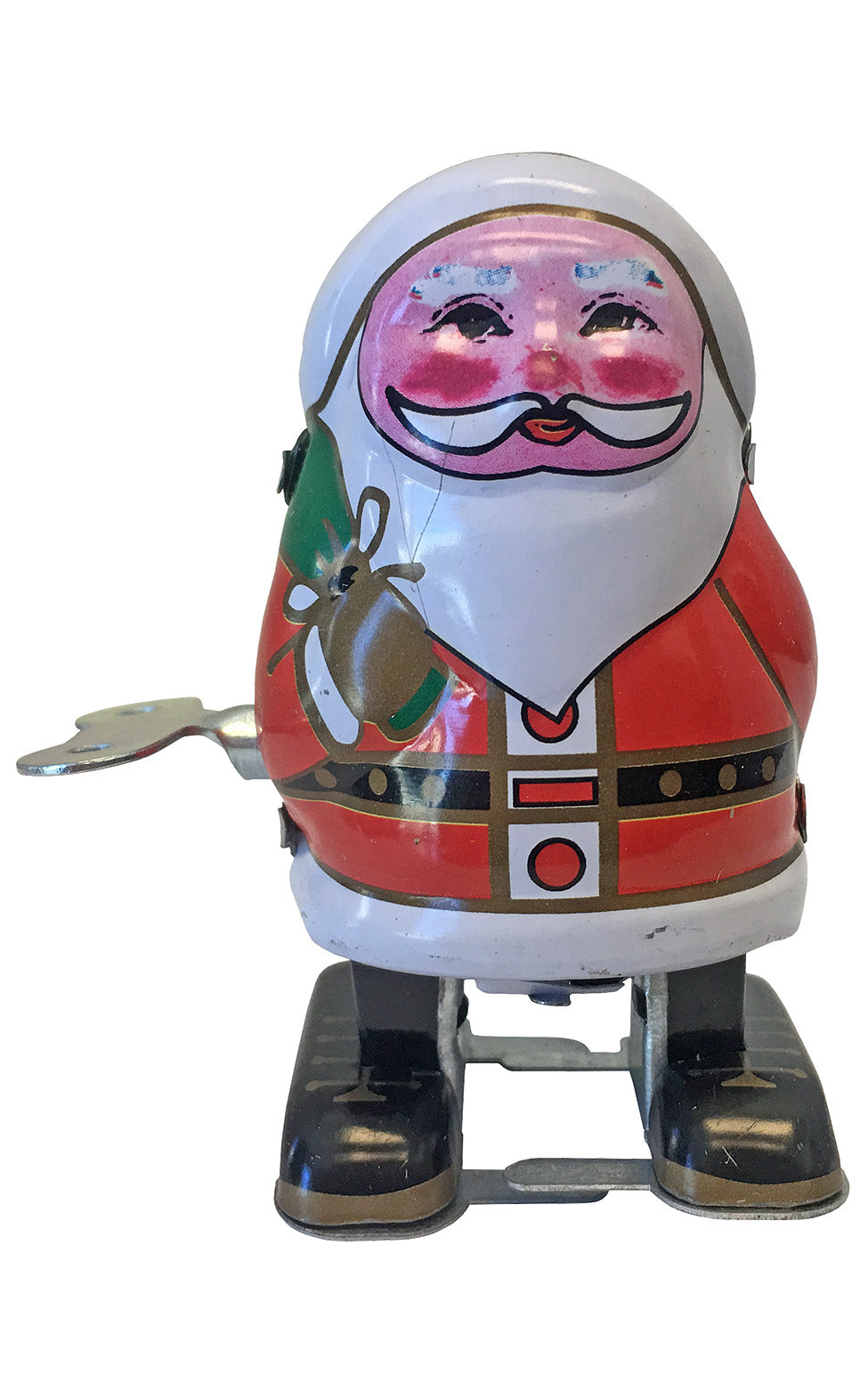 Small tin santa - collectible tin toy