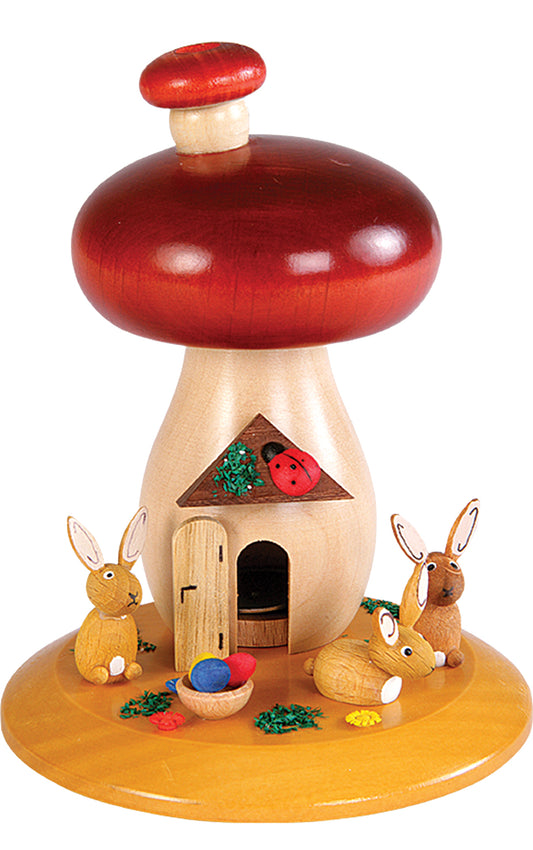 Mushroom Smoker with Bunnies German Smoker