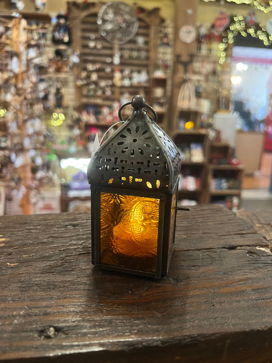 Orange Tea Light Lantern