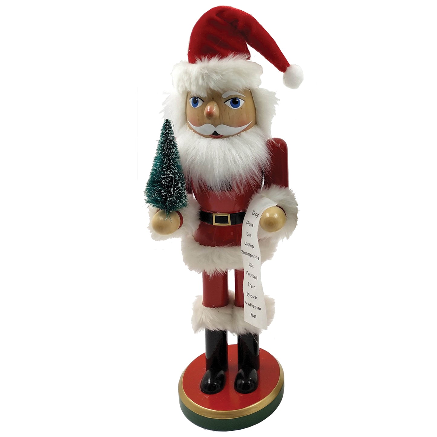 Santa With Tree And List Nutcracker