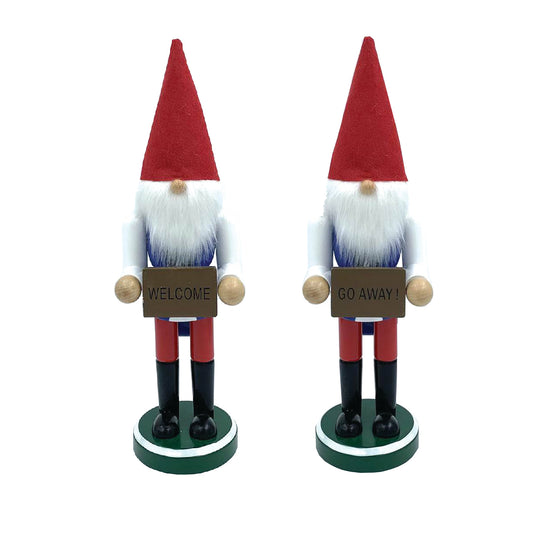 Welcome / Go Away Gnome Nutcracker