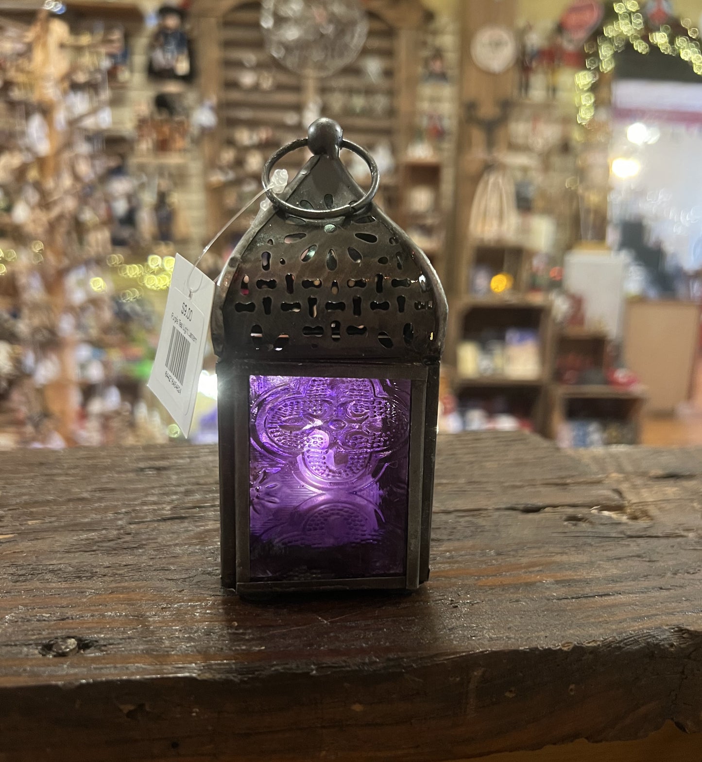 Purple Tea Light Lantern