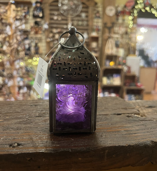 Purple Tea Light Lantern
