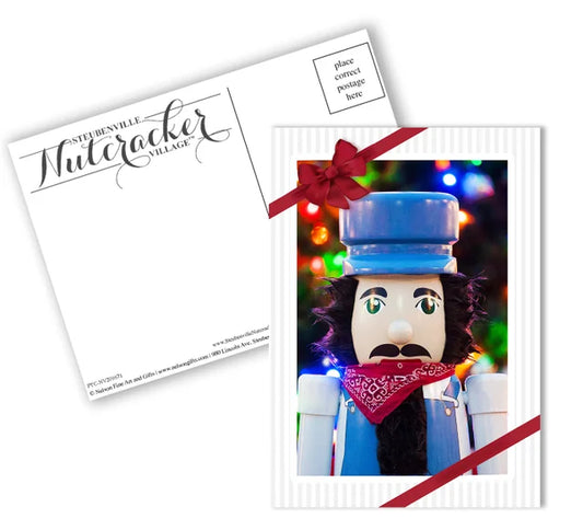 Train Engineer Nutcracker Village Postcard