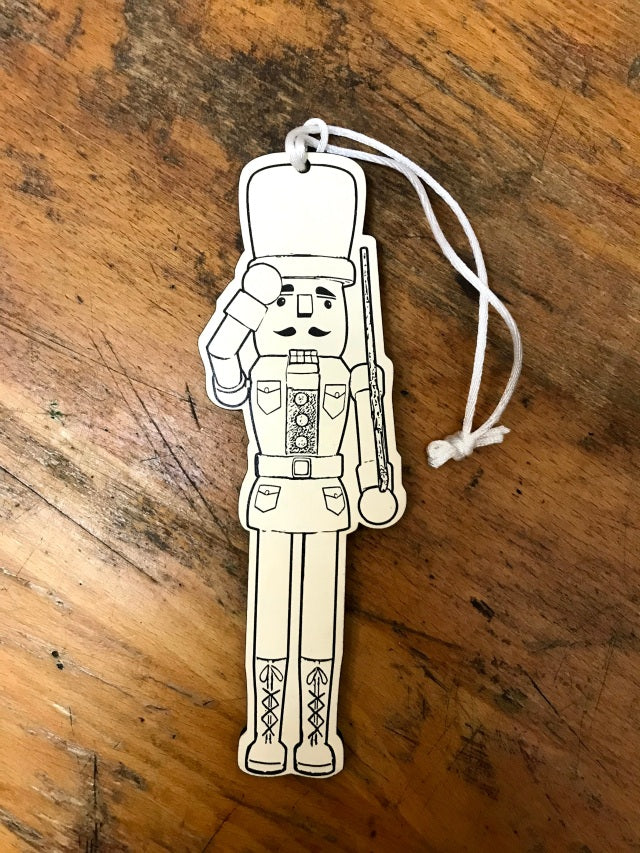 Colorable Nutcracker Replica Ornaments