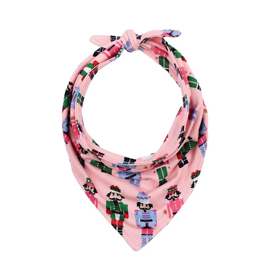 Nutcracker March Dog Bandana - Light Pink - Large/X-Large