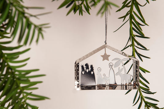 Metal Nativity Scene Ornament
