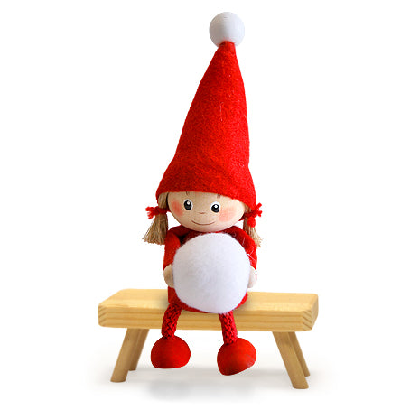 Girl W/ Snowball Gnome