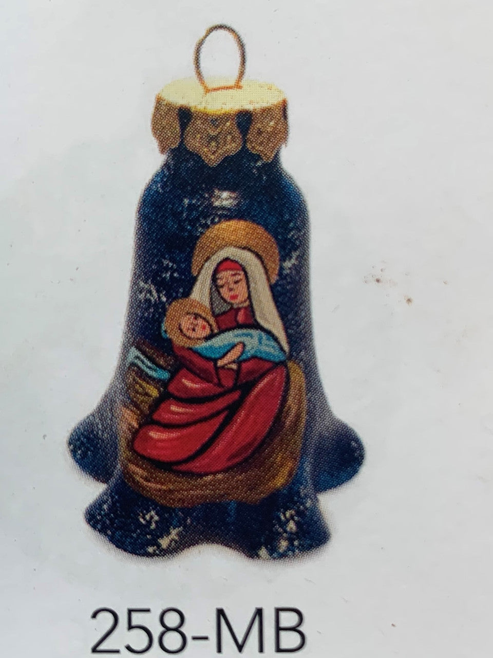 Nativity bell ceramic ornament