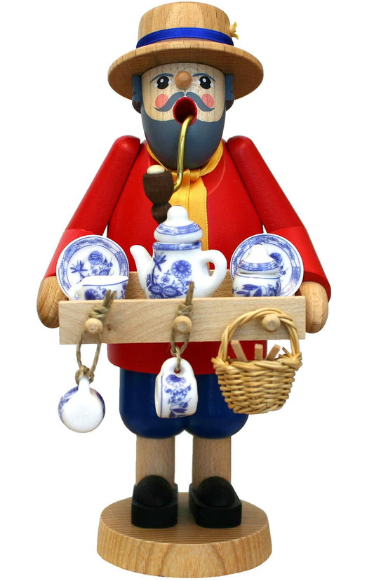 Richard Glaesser Incense Burner - Porcelain Vendor - 7"H x 4"W x 3.5"D