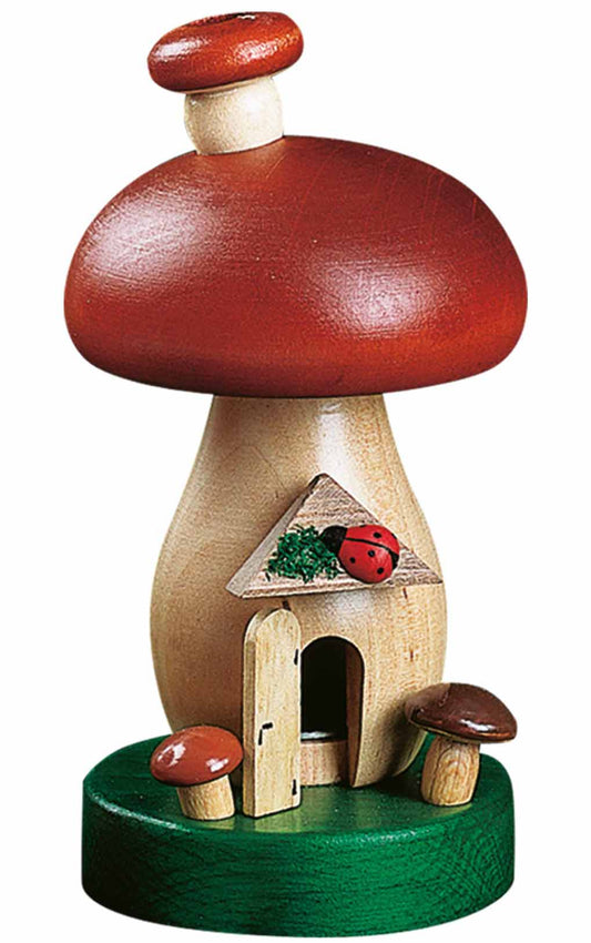 German Incense Burner - Mushroom House