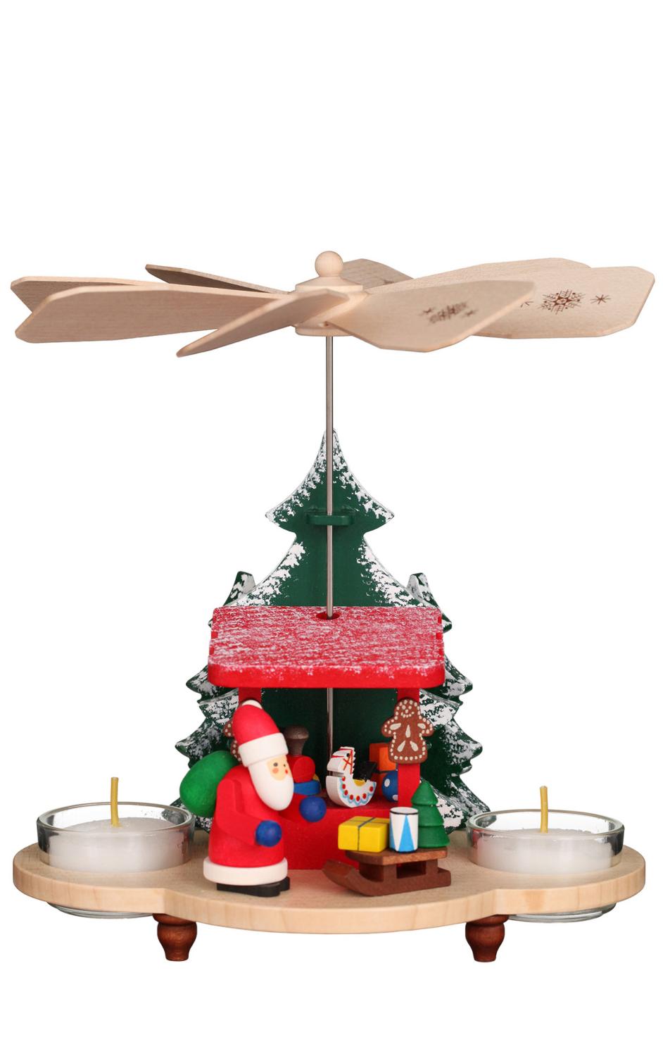Christian Ulbricht Pyramid - Santa and Toys - 7"H x 7"W x 5"D