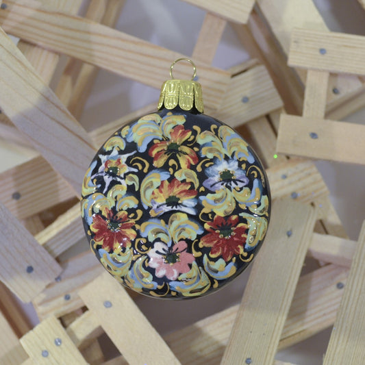 Floral Teardrop Ceramic Ornament