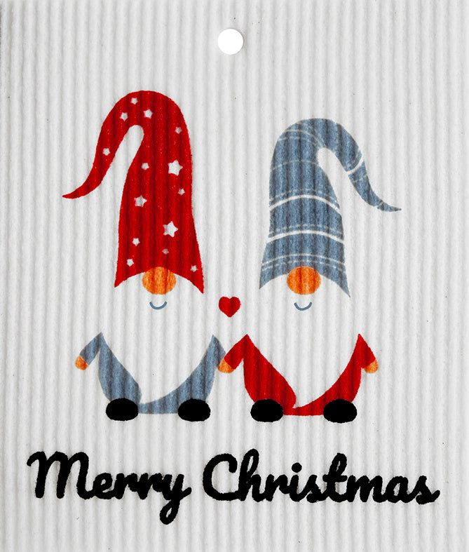 Swedish Wash Towel, Merry Christmas Gnomes