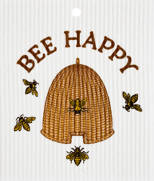 Swedish Wash Towel, Bee Happy by Harry W. Smith