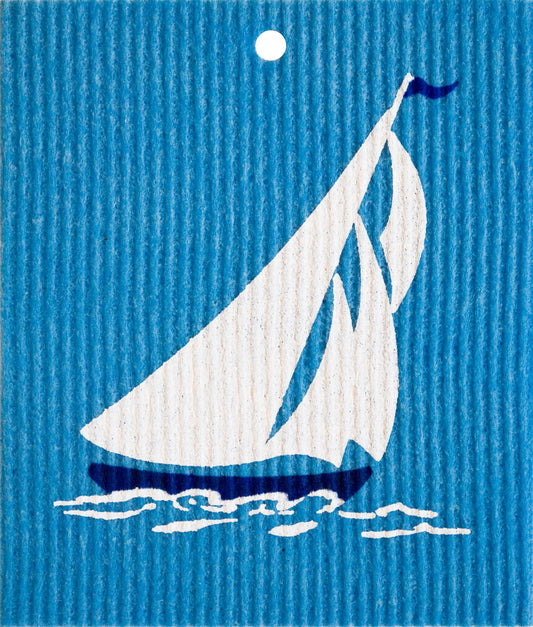 Swedish Wash Towel, Sailboat by Harry W. Smith