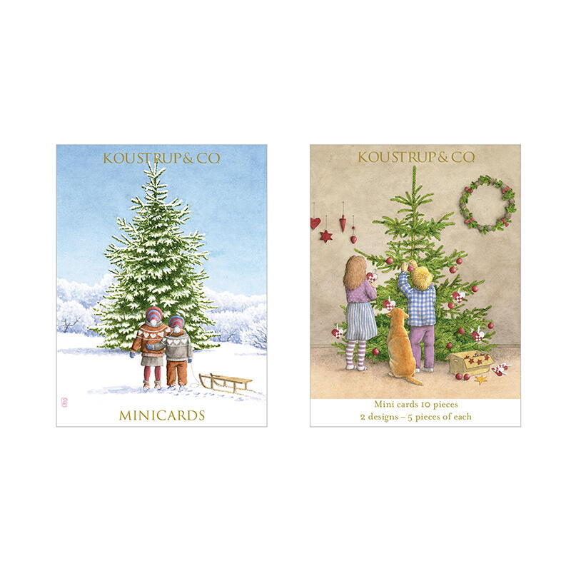 Mini Cards - Children and Christmas Tree