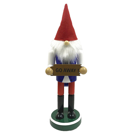 12″ Go Away Gnome Nutcracker