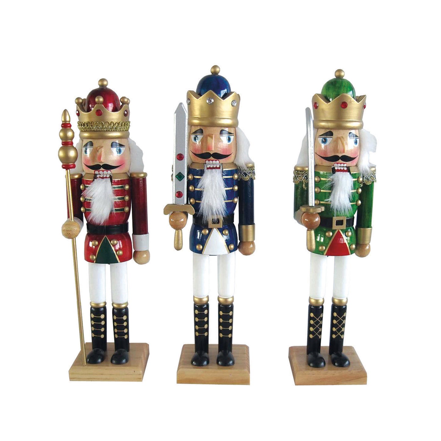 15″ Royal King Nutcrackers, 3 Assorted