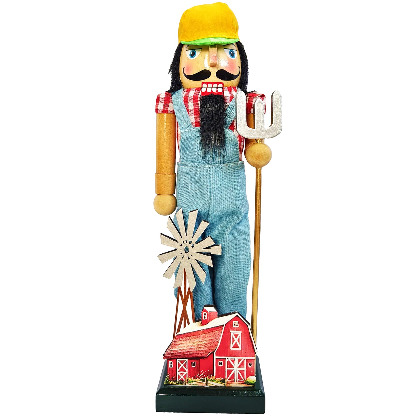 14″ Red Barn Farmer Nutcracker