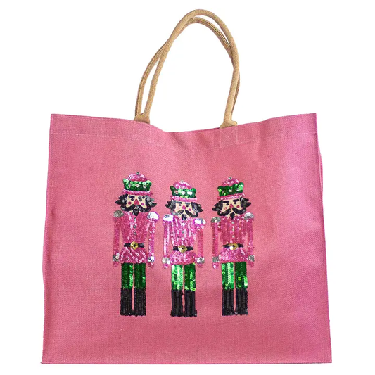 Nutcracker Sequin Carryall Tote Pink/Multi