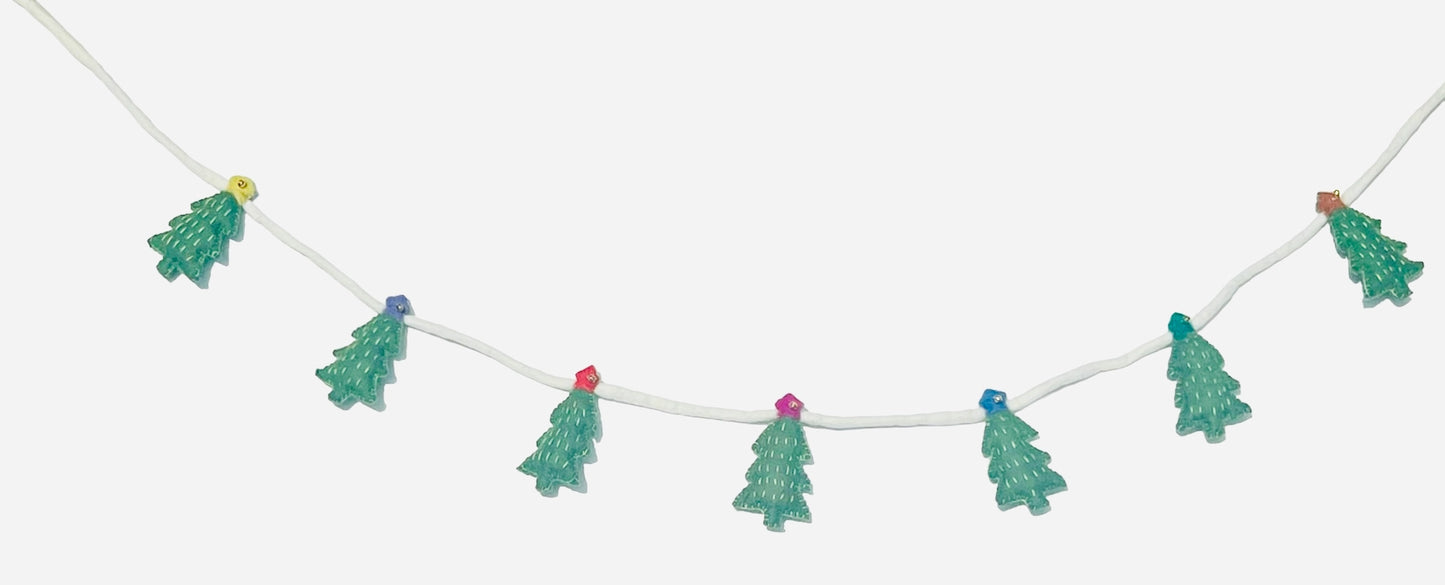 Christmas tree felt garland