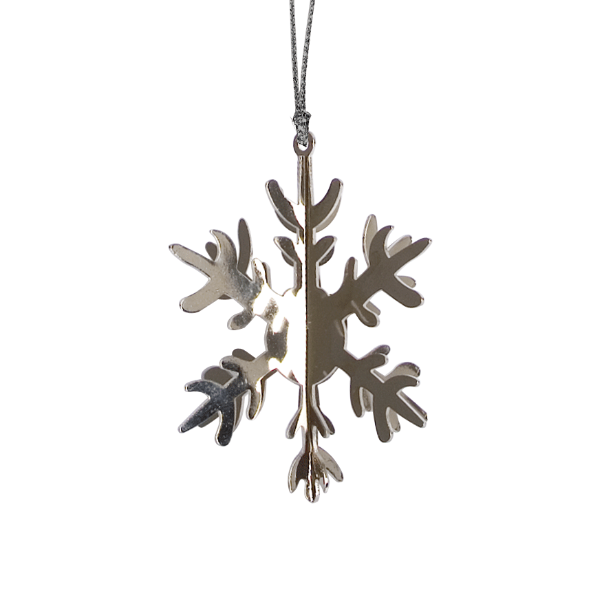 Metal 3D ornament, snowflake