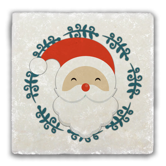 Santa Tumbled Stone Coaster