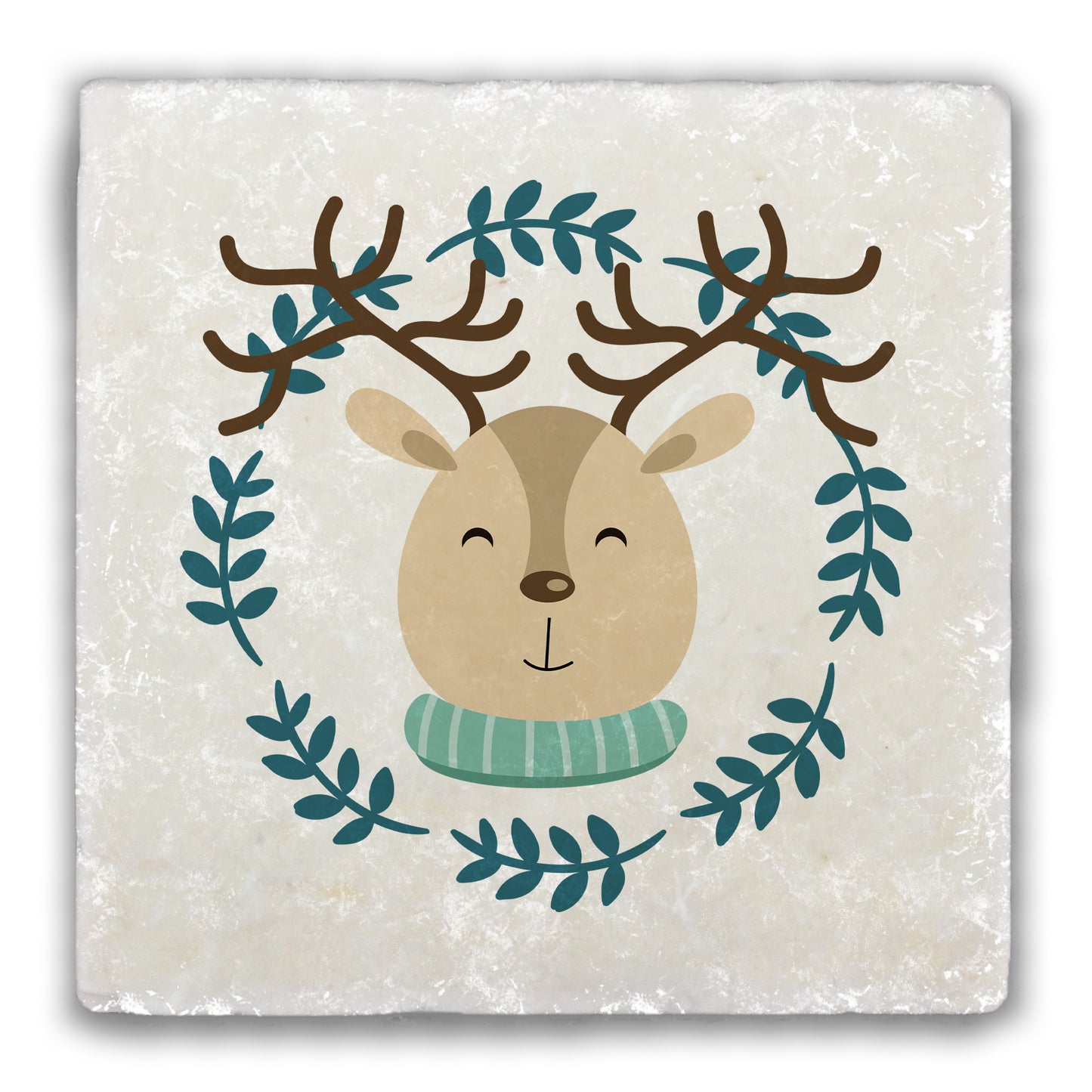 Reindeer Tumbled Stone Coaster