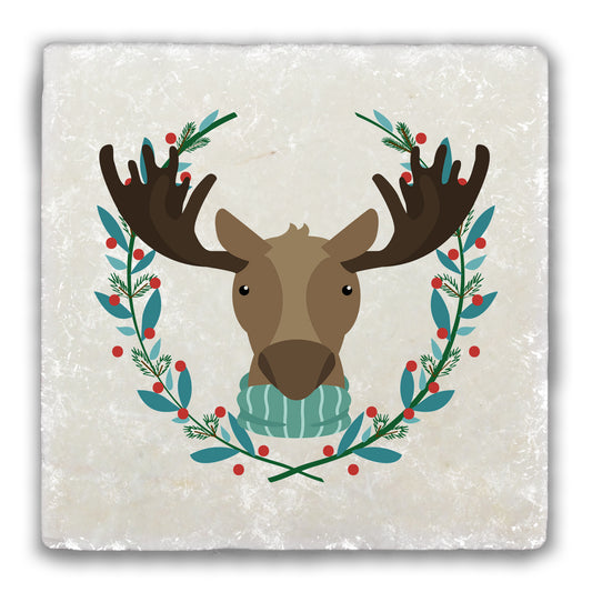 Moose Tumbled Stone Coaster