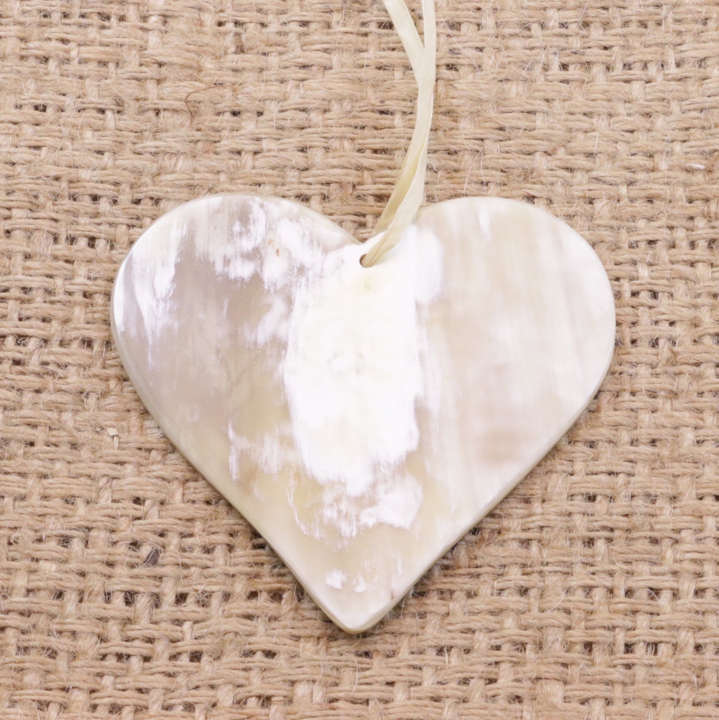 Heart Ornament, Cow Horn