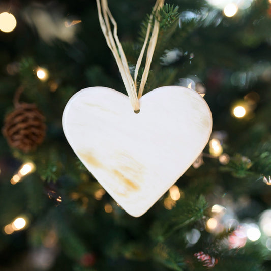 Heart Ornament, Cow Horn