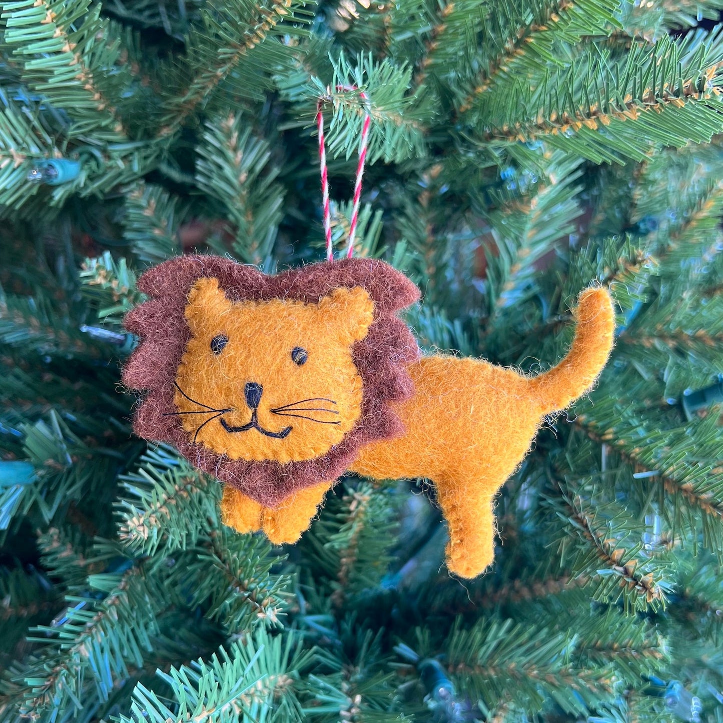 Lion Felt Wool Ornament