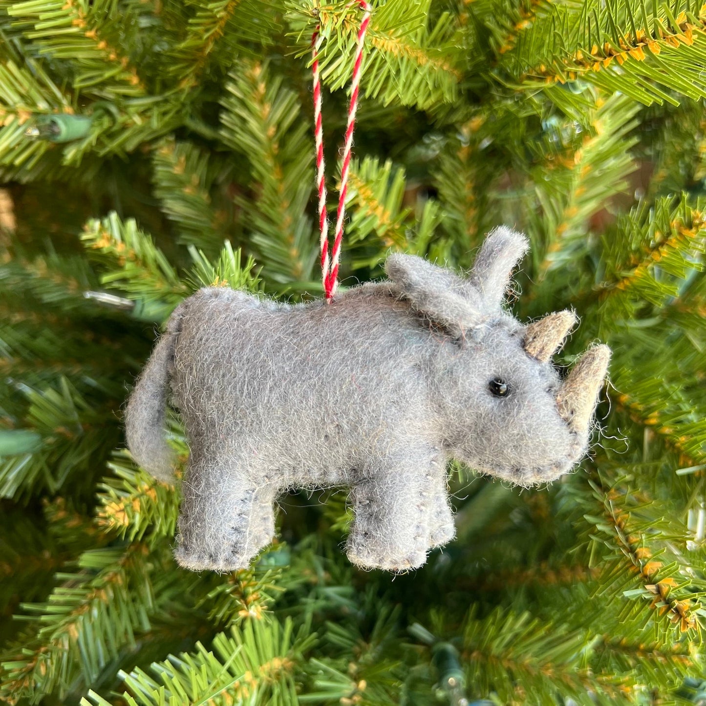 Rhino Wool Felt Ornament