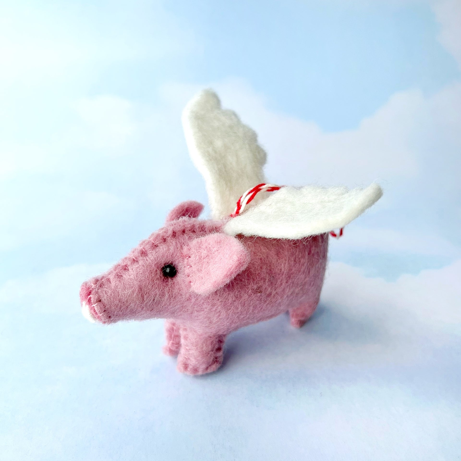 Flying Pig Felt Wool Ornament – Nelson Enterprises