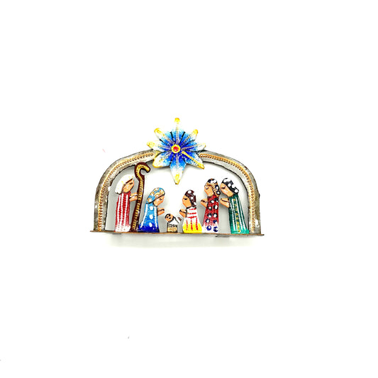 Small Dome Standing Nativity - Painted