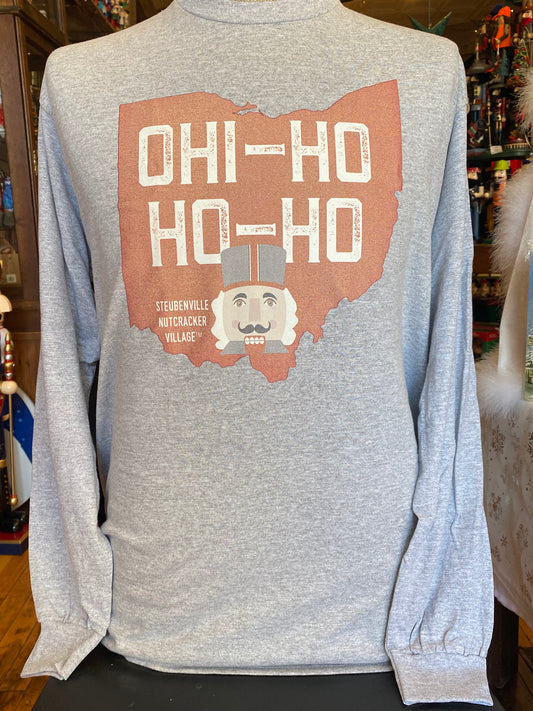 OHI-HO HO-HO Gray, long-sleeve shirt